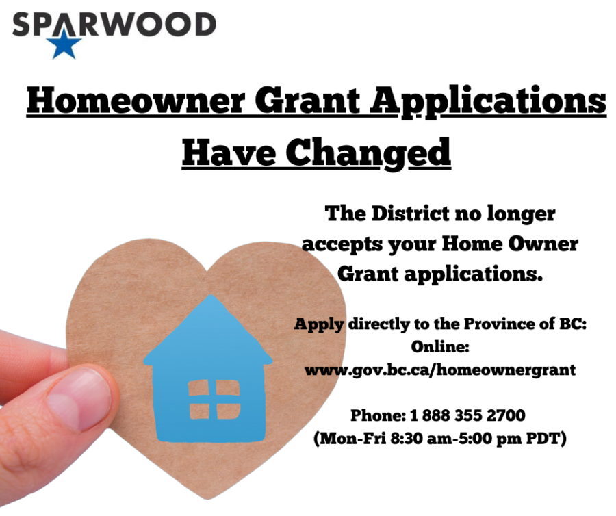 Homeowner Grant Applications Have Changed District of Sparwood