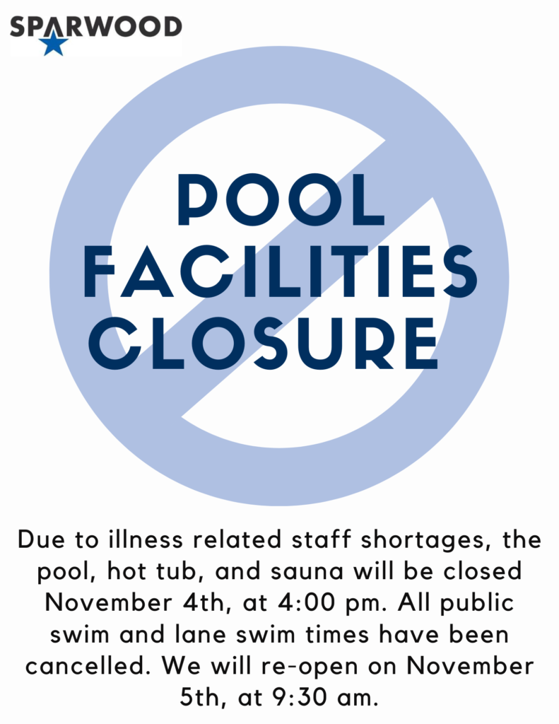 Pool Closed November 4 District of Sparwood